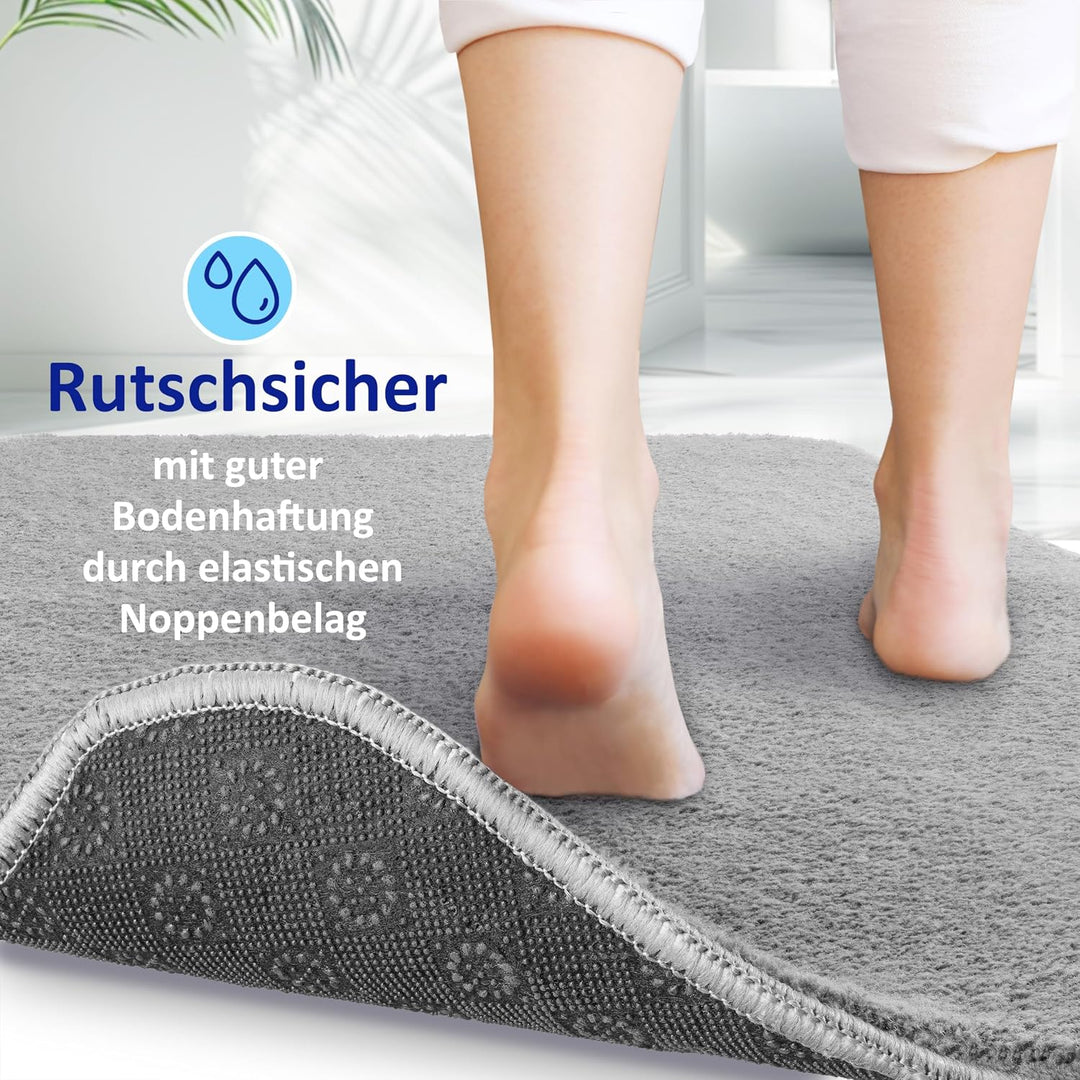 TA&amp;MA STORE-Badematten Set 3 teilig Badezimmerteppich rutschfest Badteppich Badvorleger maschinenwas