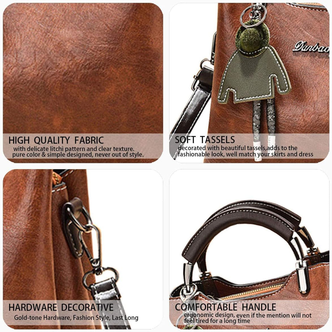 BUKESIYI Damen Tasche Umhängetasche Handtasche Frauen Klein Schultertasche Weekender Lack PU Leder C