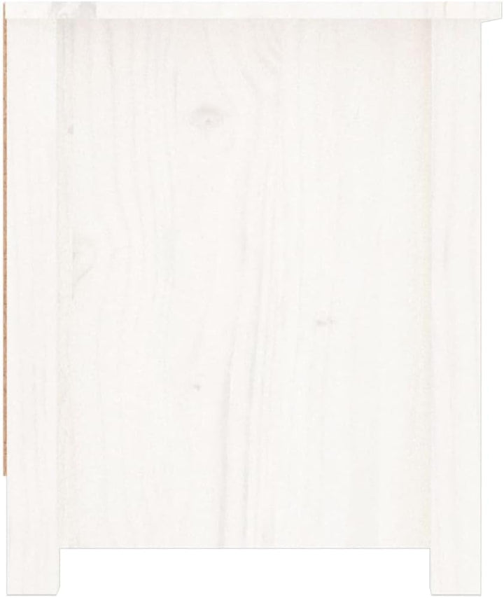 Schuhschrank aus Massives Kiefernholz 110x38x45,5cm Weiss Schuhschrank Holz Platzsparendes Schuhrega