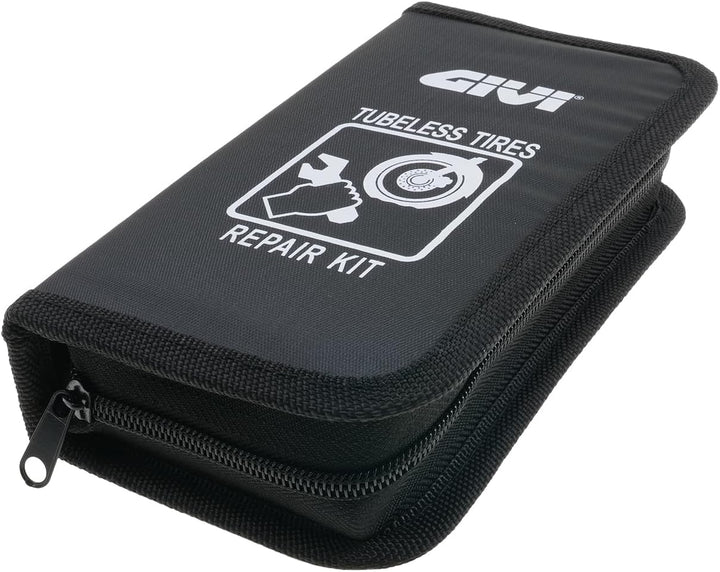 GIVI S450 Reifenreparaturset – Pannenset für schlauchlose Reifen mit CO2 Kartuschen, Flickzeug & Wer