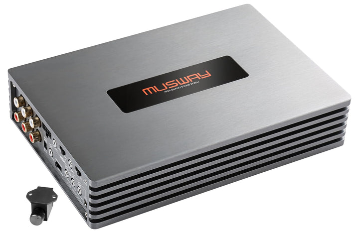 MUSWAY FOUR100 - 4-Kanal CLASS D Car-Hifi Verstärker mit 800 Watt RMS und Pegel-Fernbedienung