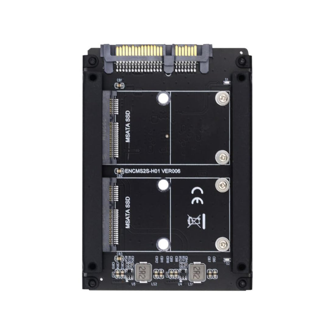 chenyang CY MSATA auf SATA Adapter,Dual MSATA Mini-SATA SSD Karte JOBD Raid0 Span Bridge auf 2,5inch