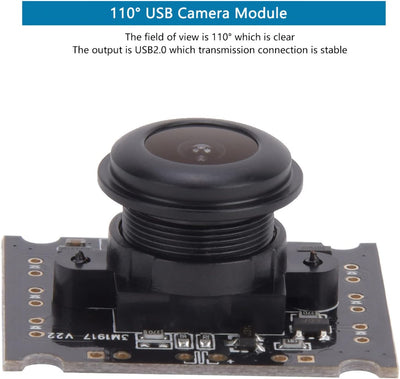 USB Kameramodul 110° Weitwinkel OV3660 USB2.0-Kamera Modul, Hoher Rahmen, 15fps, Webcam-Modul, Unter