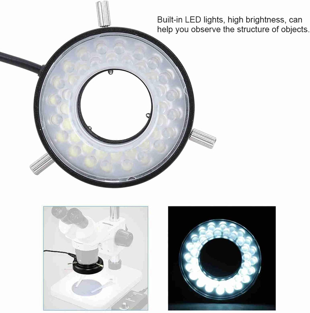 LED-Ringlicht für Mikroskope LED-Helligkeit Einstellbare Lichtquelle Ringlicht für optische Instrume