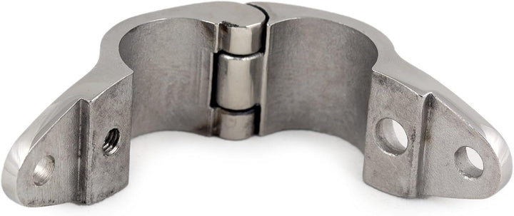 Gelenk Scharnier Rohrschelle klappbar für 22 mm Rohre Gabel Bimini Persenning Sonnenverdeck Bootsver