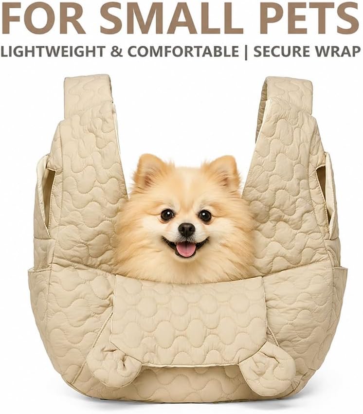 Hundetragetasche Bis 10 Kg, Freihändige Hundetasche Für Kleine Hunde mit Verstellbarem Gurt, Front H