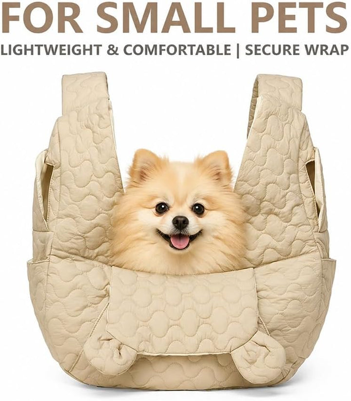Hundetragetasche Bis 10 Kg, Freihändige Hundetasche Für Kleine Hunde mit Verstellbarem Gurt, Front H