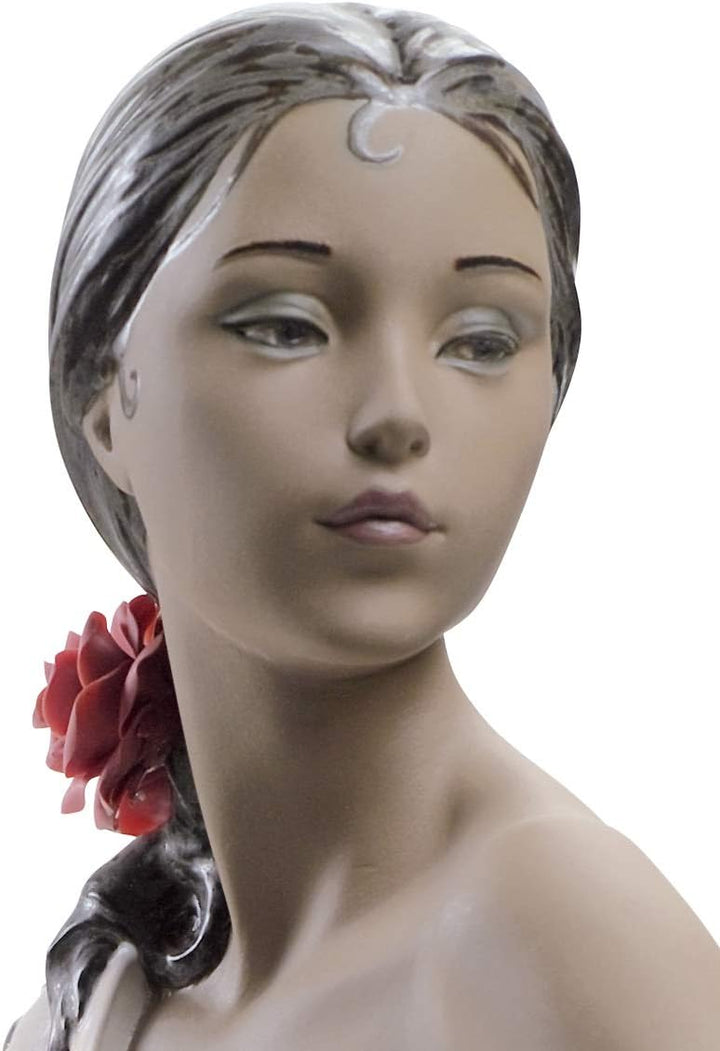 LLADRÓ Frauen-Figur Akt Mit Schultertuch. Nackte Frau. Porzellan.