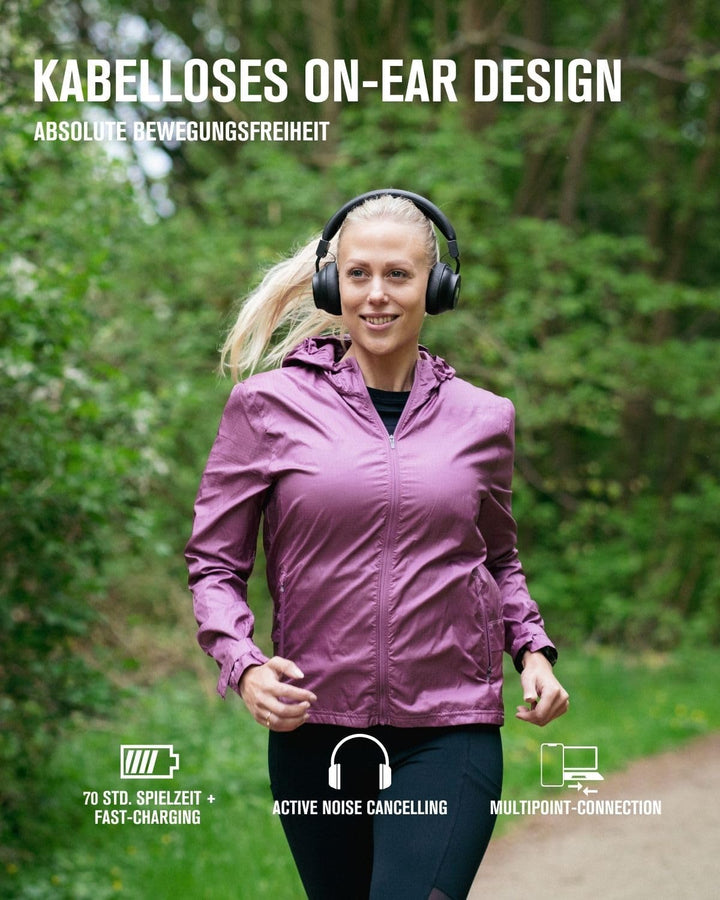 MIIEGO MOOVE35i PRO | Active Noise Cancelling Bluetooth Kopfhörer | Kabellose On-Ear Headphones | 70