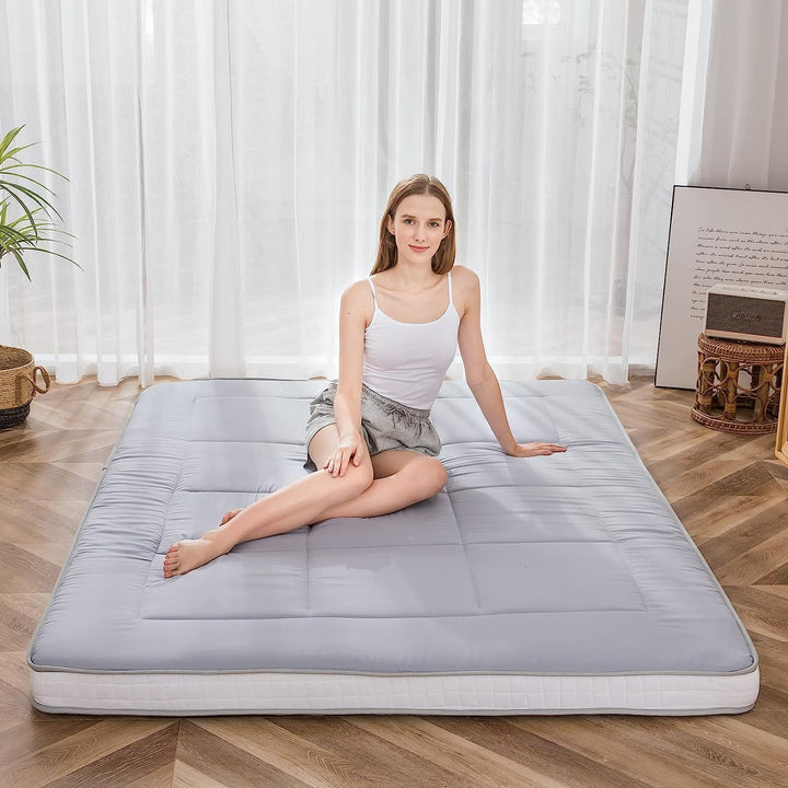 MAXYOYO Futon Matratze, Gepolsterte Japanische Bodenmatratze Gesteppte Bett Matratzenauflage, Extra