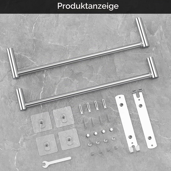Handtuchhalter Ausziehbar 43-78CM Edelstahl Ohne Bohren Handtuchstange Wand Wandregal Geeignet für B