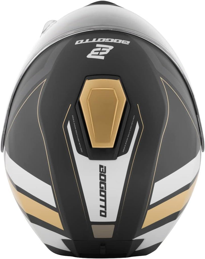 Bogotto FF403 Murata Klapphelm (Black/Gold,S (55/56)) S (55/56) Schwarz/Gold, S (55/56) Schwarz/Gold