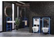 lavita LAV 500 Montage-Element für Bidet, Vorwandelement selbsttragend, pulverbeschichteter Rahmen,