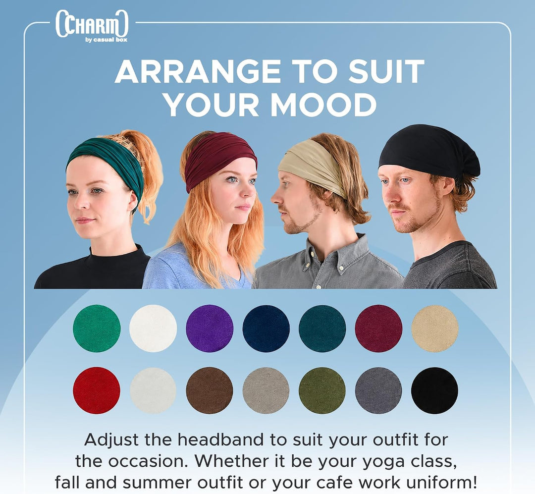 CHARM Stirnband Herren Bandana Damen - Kopftuch Herren Hair Band Men Headband Damen Piraten Haarband