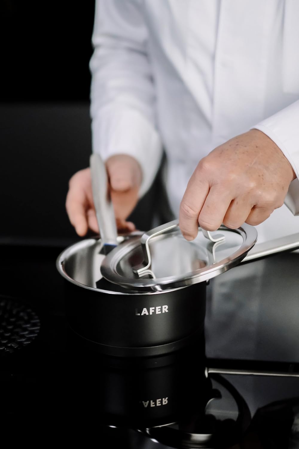 Johann Lafer Topfset 4-teilig Signature Edition – Edelstahl 18/10 Kochtopf Set mit Glasdeckel, energ