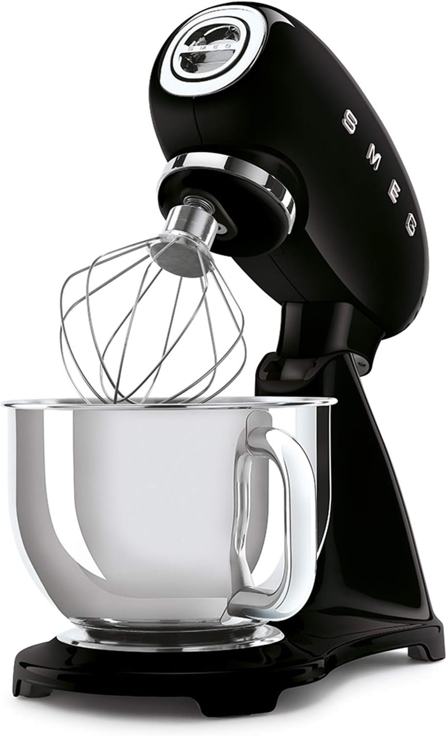 SMEG Standmixer Schwarz Kneten Mixen 1 m 4,8 l Leiter Stand mixer Black, Schwarz