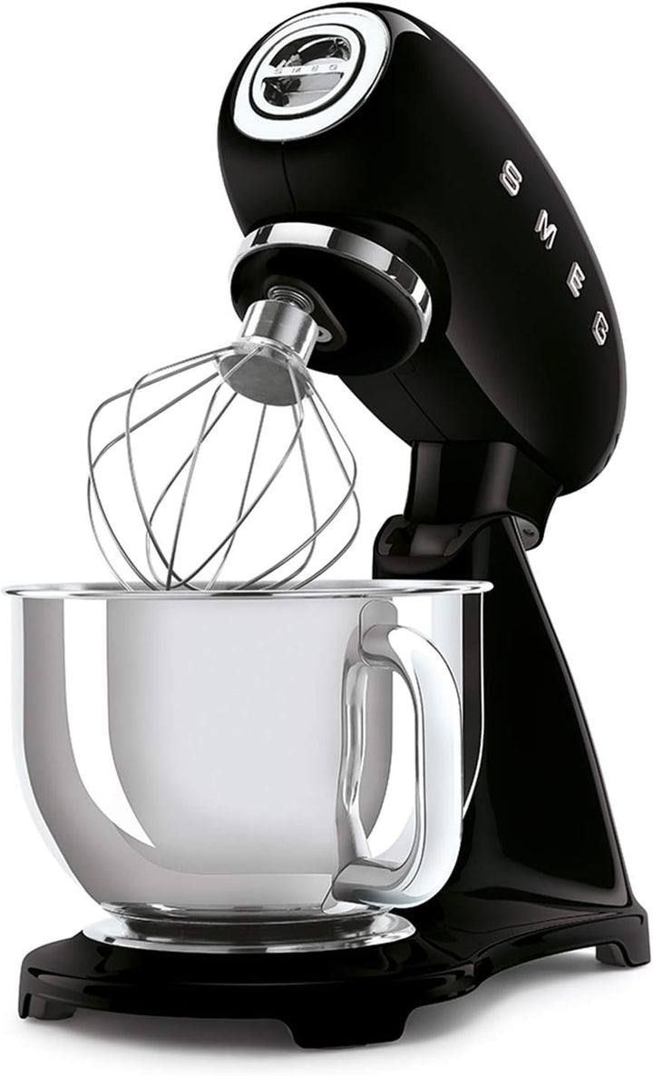 SMEG Standmixer Schwarz Kneten Mixen 1 m 4,8 l Leiter Stand mixer Black, Schwarz