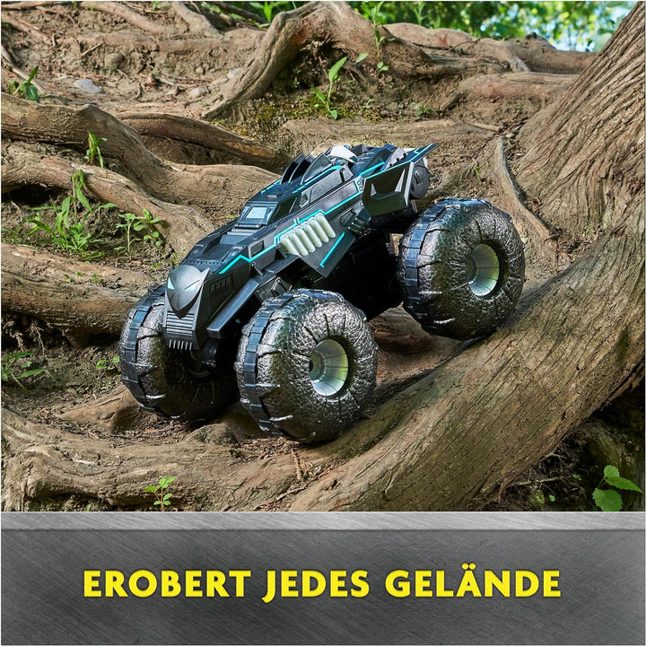 DC Batman All-Terrain Batmobile, ferngesteuertes Amphibienfahrzeug für Land und Wasser mit Platz für
