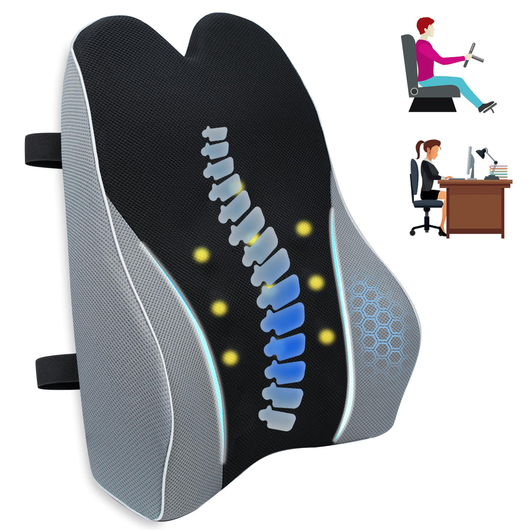 Lofty Aim Lendenwirbelstützkissen für Bürostuhl, ergonomisches Memory-Schaum-Lendenkissen zur Linder