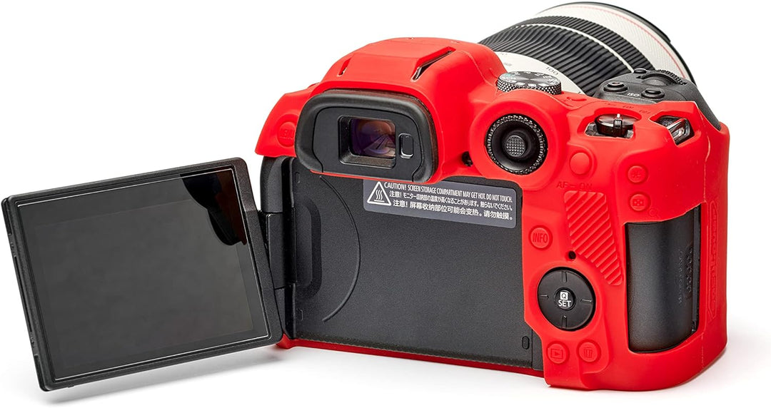 easyCover - Silikon Kameratasche - Schutz für Ihre Kamera - Canon R7 - Rot Red, Red