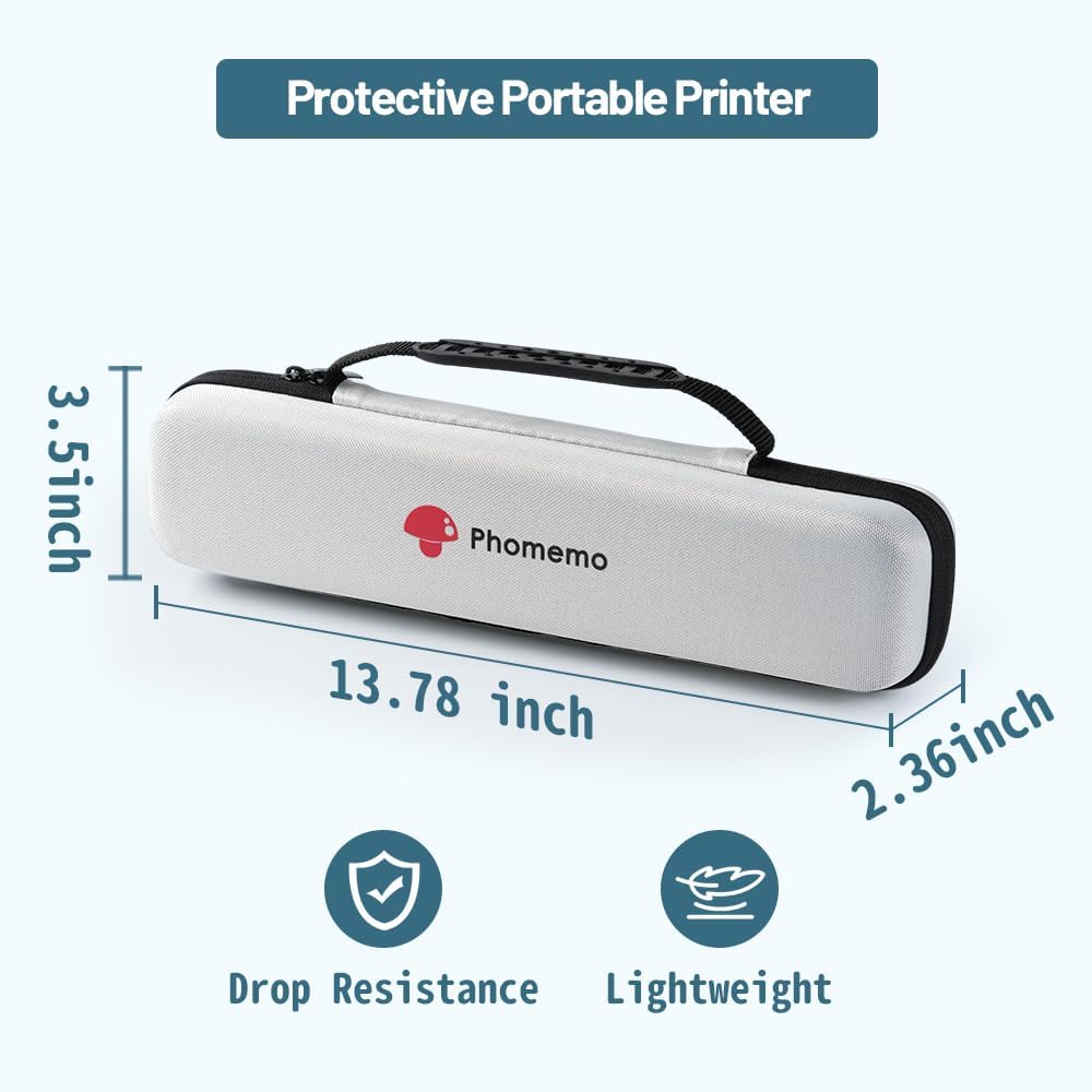 Phomemo M08F M08D A4 Drucker Tasche, Tragbare Tasche Kompatibel M08F, P831 Tragbarer Thermodrucker (