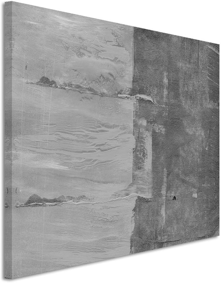 Sinus Art Abstrakt 977-120x80cm SCHWARZ-Weiss Bilder - Wandbild Kunstdruck in XXL Format - Fertig Au
