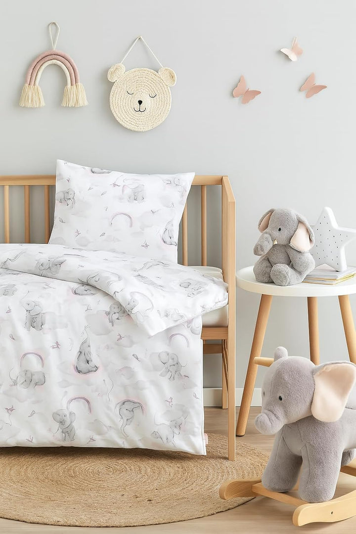 Babylux Bettwäsche Bezug 2 TLG. 100 x 135 cm / 90 x 120 cm Kinderbettwäsche Bettwäsche Kind Bettset