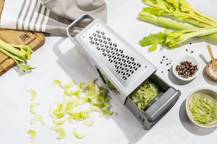 ZWILLING Z-Cut Vierkantreibe, Multifunktional, Edelstahlklinge, Kunststoffgehäuse, Zwei-Wege-Reibtec