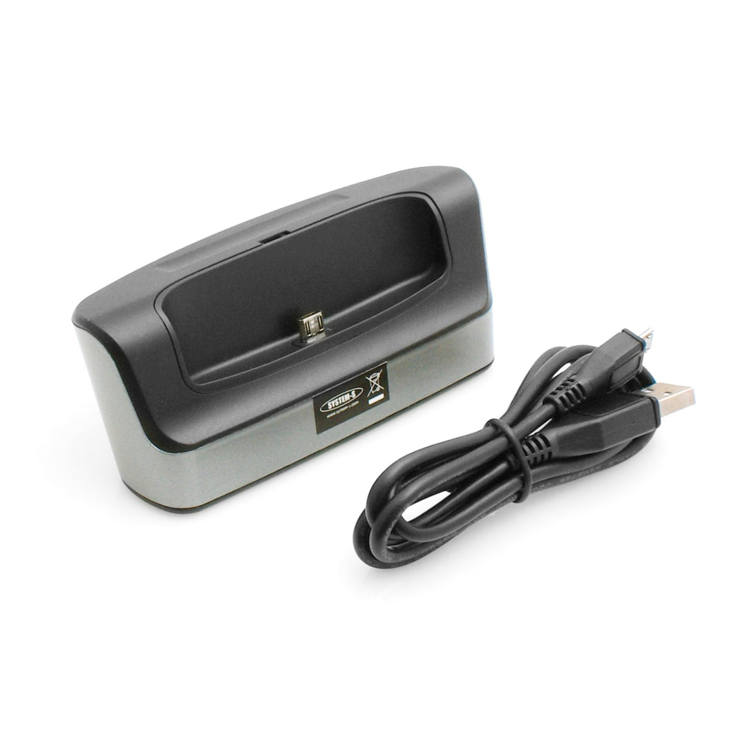System-S USB Ladegerät Ladestation Dock Cradle Datentransfer für Samsung Galaxy S7 Edge