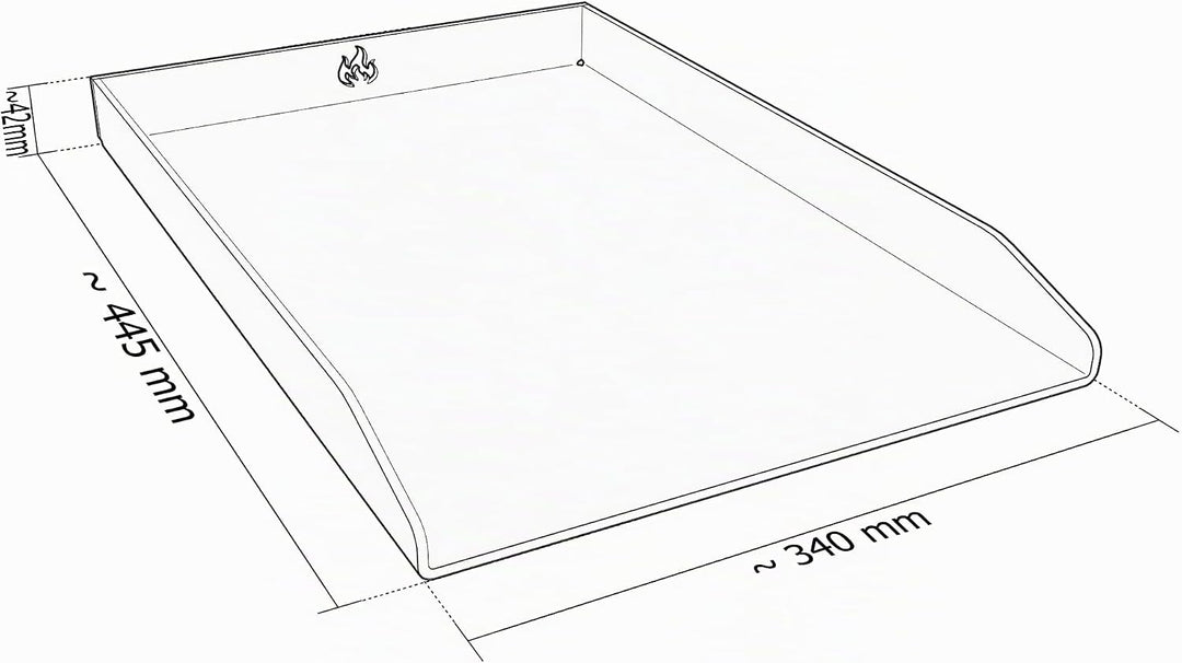 teileplus24 PLA6-G4 Grillplatte Plancha aus V2A Edelstahl kompatibel mit Rösle Videro G4 | Lebensmit