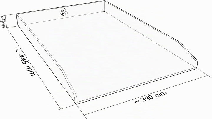 teileplus24 PLA6-G4 Grillplatte Plancha aus V2A Edelstahl kompatibel mit Rösle Videro G4 | Lebensmit