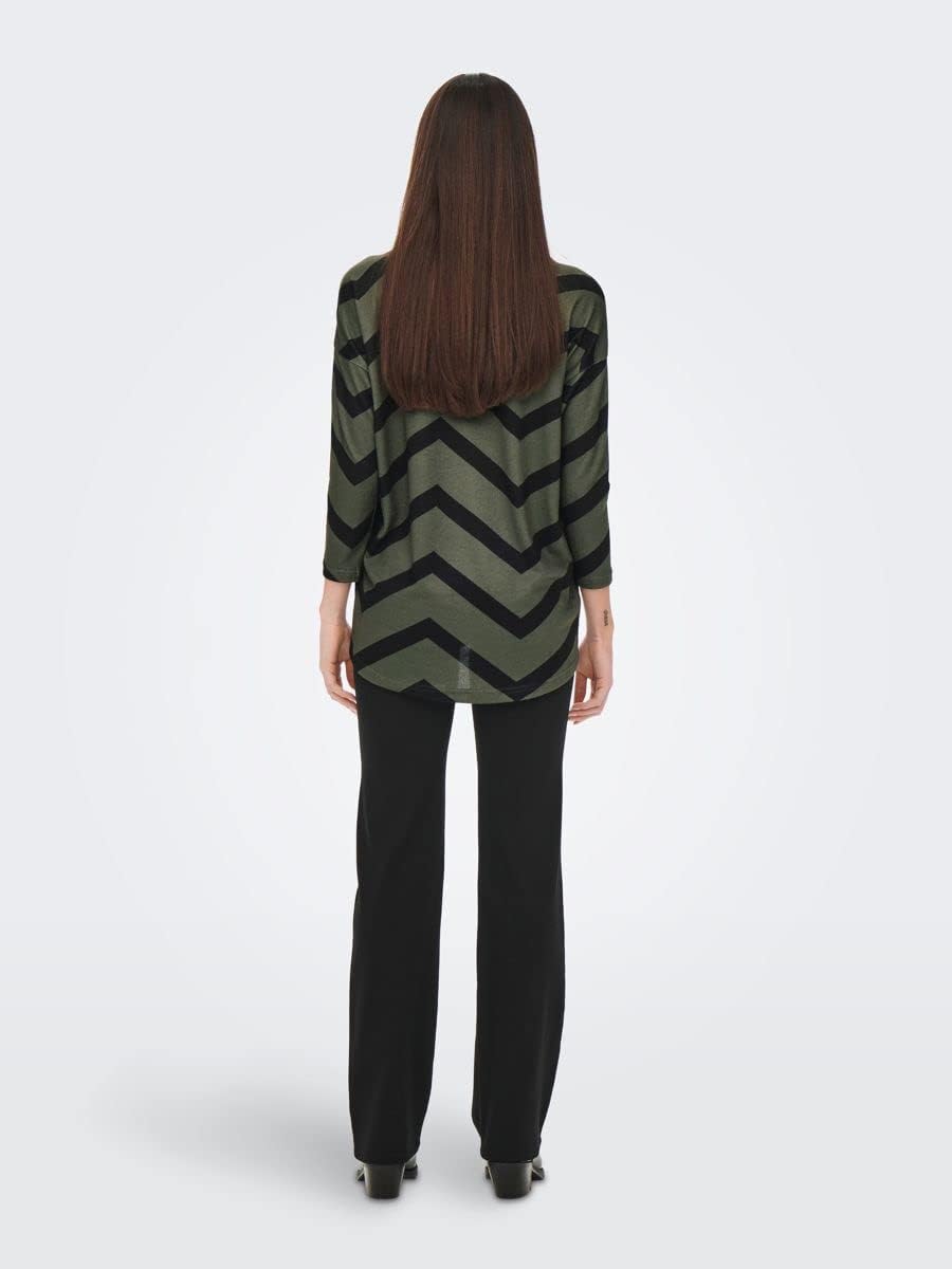 ONLY Female Top ONLELCOS Top | Top XS Deep Depths/Aop:geisha Black Zig Zag, XS Deep Depths/Aop:geish