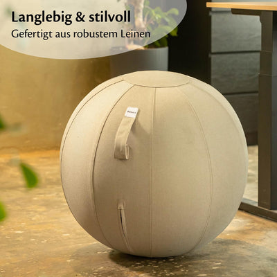 Backerz Sitzball 65 cm - Ergonomische Sitzmöbel für Büro und Heimbüro - Langlebiger Stoff, Gymnastik