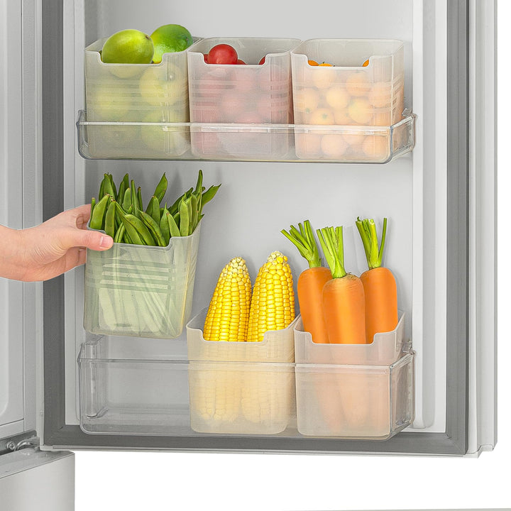Poeland Kühlschrank-Organizer-Box, Kühlschrank-Seitentür, Aufbewahrungsbehälter, Kunststoff, durchsc