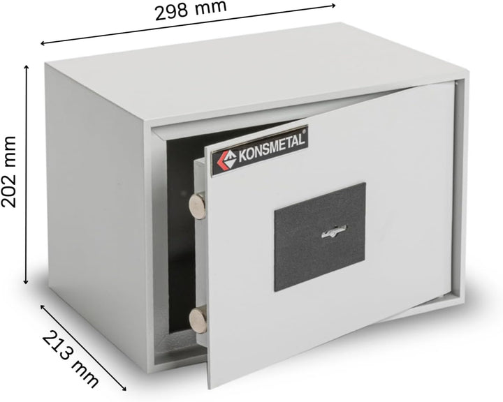 Konsmetall - Tresor für Zuhause Kolibri 2.0 20 S1, Safe Tresor mit Schlüssel Abschliessbar, Möbeltre