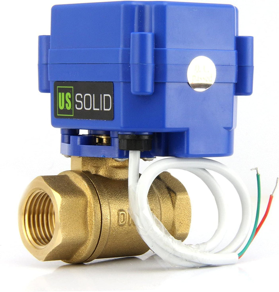 U.S. Solid 1" Motorkugelhahn Messing 2 Wege DN25 Elektrische Zonenventil, 9-24V AC/DC, 2 Drähte, Aut