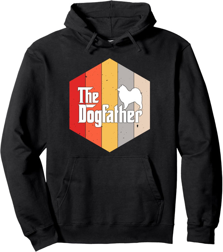 Samoyed Retro Vintage Dog Father gift Pullover Hoodie