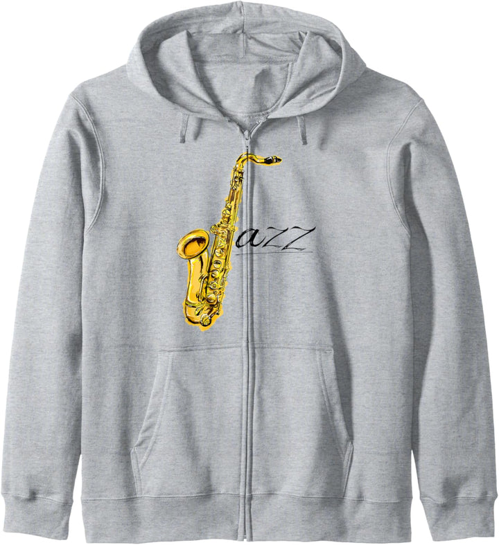 Saxophon Jazz Kapuzenjacke