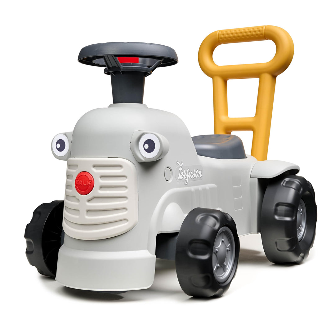 FALK - Traktor Ferguson grau mit ergonomischer Stange zur Gehhilfe – ab 12 Monaten – 90% recycelter