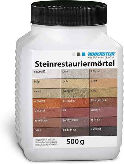 Ruberstein® Steinrestauriermörtel/Mörtel für Sandstein 0,5 kg (backsteinrot)