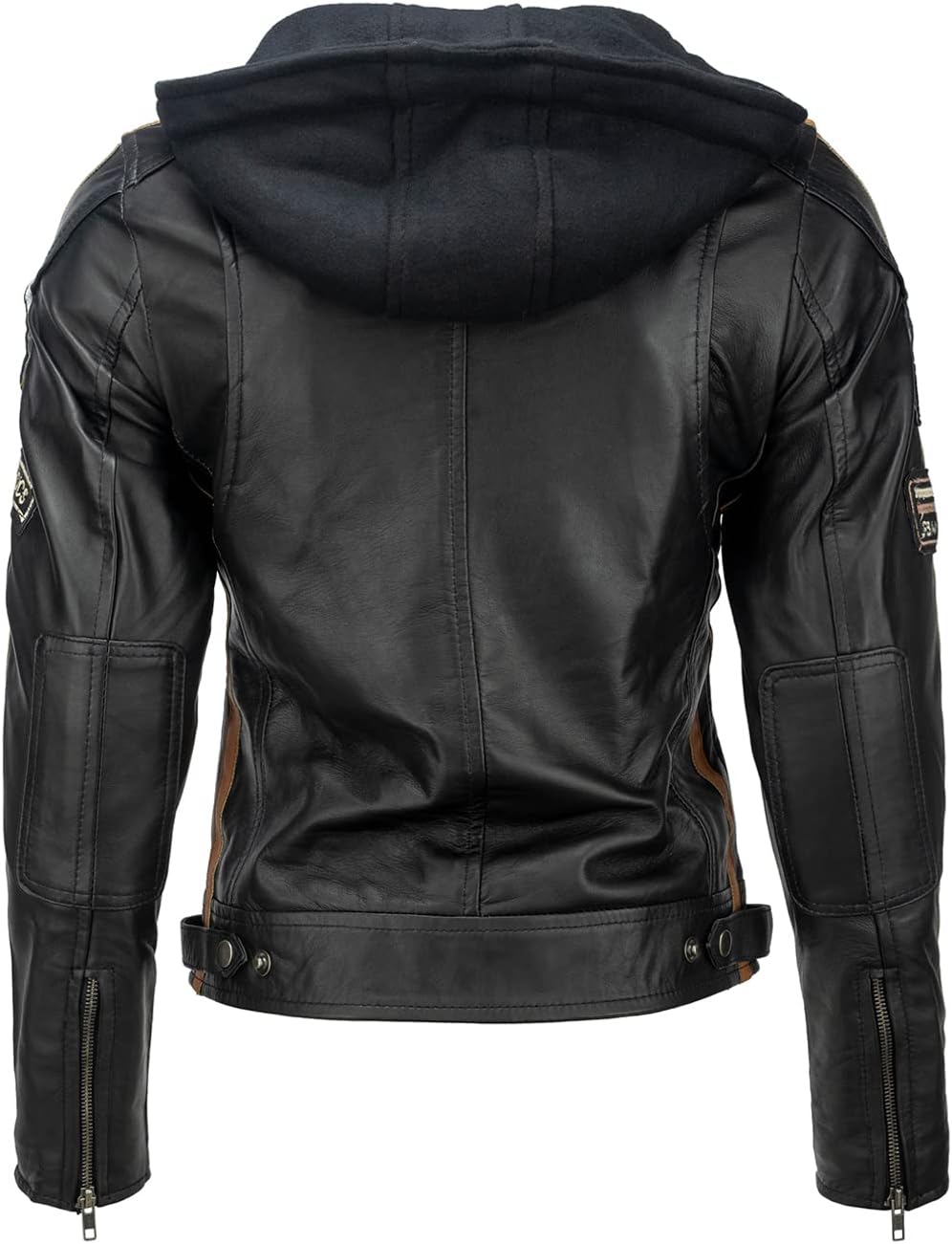 Damen motorradjacke mit protektoren, L Schwarz