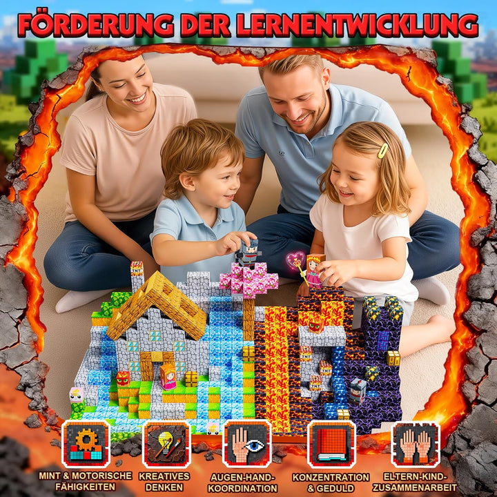 Magnetische Bausteine,150 Teile Magnetbausteine Magnetspielzeug Magneten Kinder,Magnetic Building Bl