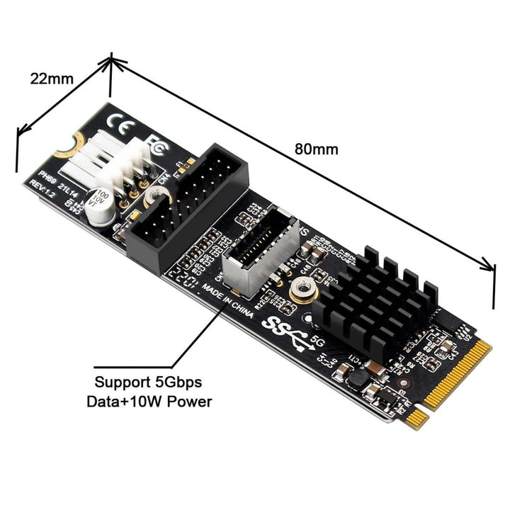 ChenYang CY NVME NGFF M-Key Express-Karte auf Type-E USB 3.1-Frontplatte und USB 3.0 20Pin Sockel VL