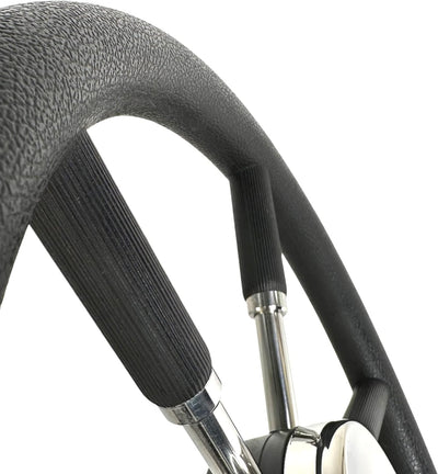 Savoretti Boot Edelstahl Steuerrad T9B 45cm Pu Griff Leder Look schwarz Lenkrad passend für Motorboo