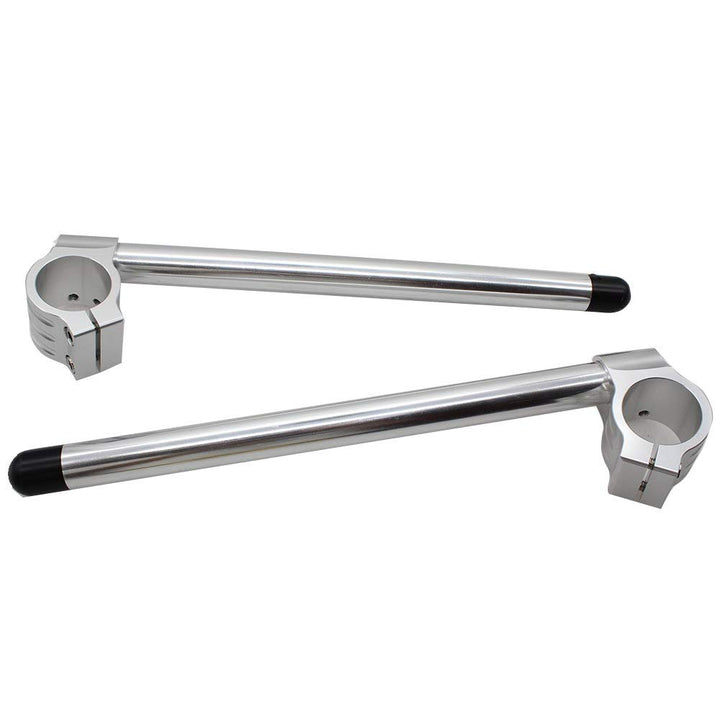 Motorrad Halber-Lenker HalberLenker aus Aluminium Stummellenker CNC Lenkerstummel 50 mm (grau), Grau