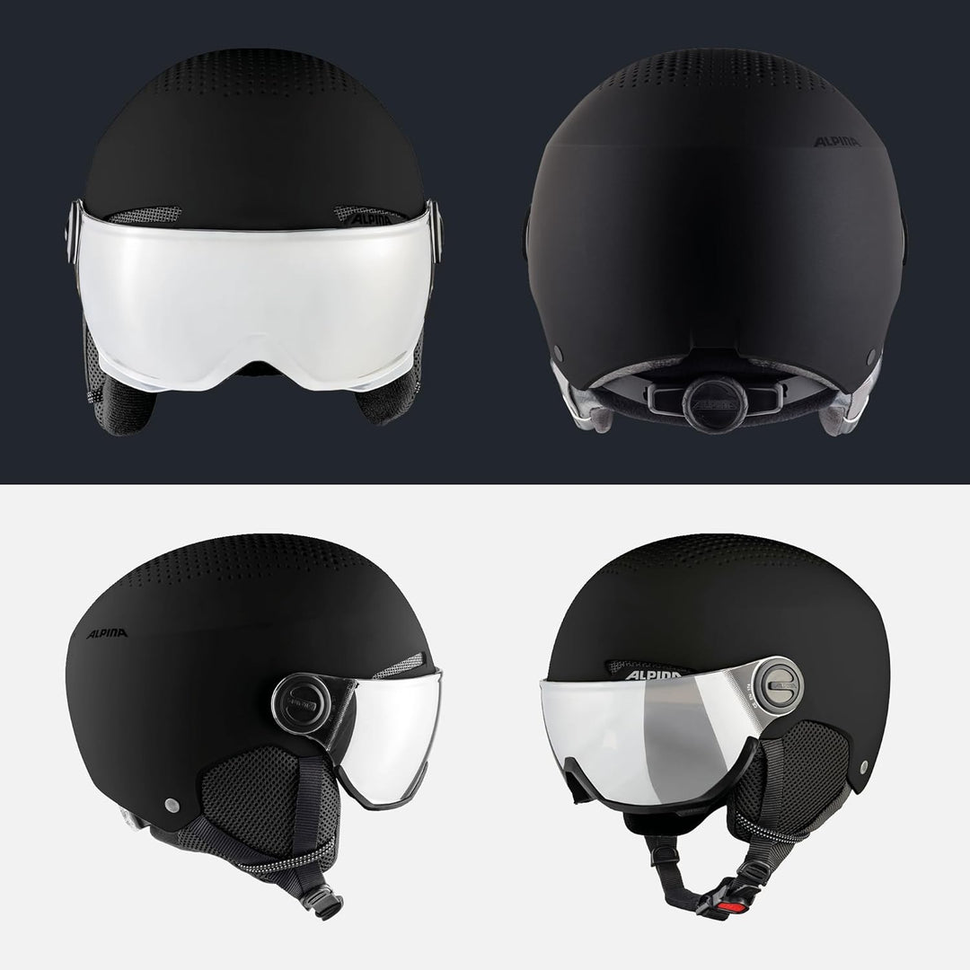 ALPINA ARBER VISOR Q-LITE - Hochwertiger & Leichter Skihelm Mit Kontrastverstärkendem Visier Für Erw