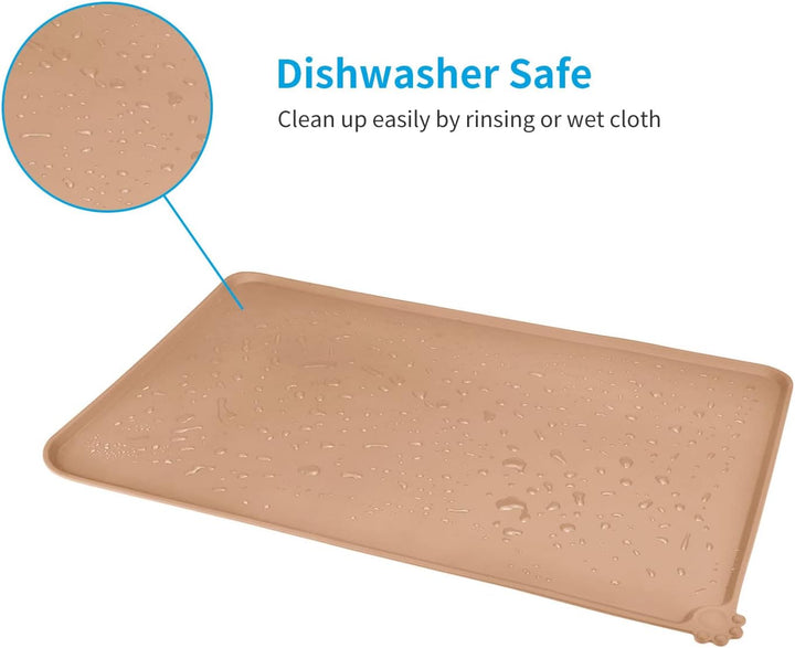 AUDWUD Silikon wasserdicht Hund und Katze Haustier Fütterung Matte,Anti-Rutsch-Tiernapf Matte,Hausti