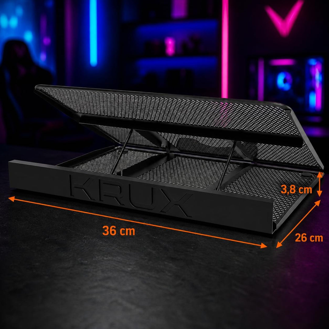 KRUX Laptop Stand, universeller Laptopständer, komplett aus Metall, Gute Belüftung des Notebooks, Ve