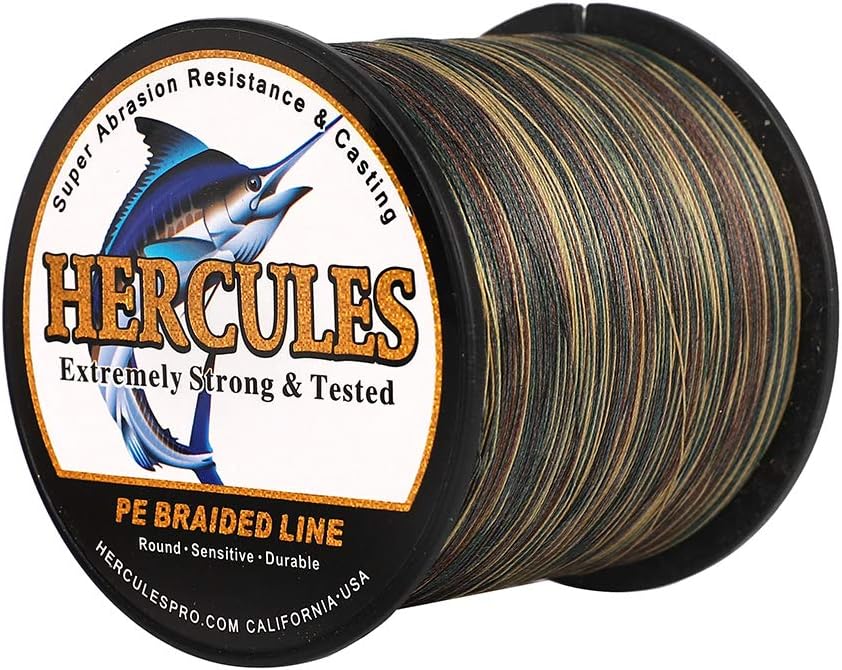 HERCULES Super Cast 100m - 2000m Yards Geflochtene Angelschnur 10lb - 300lb Test für Salzwasser Süss