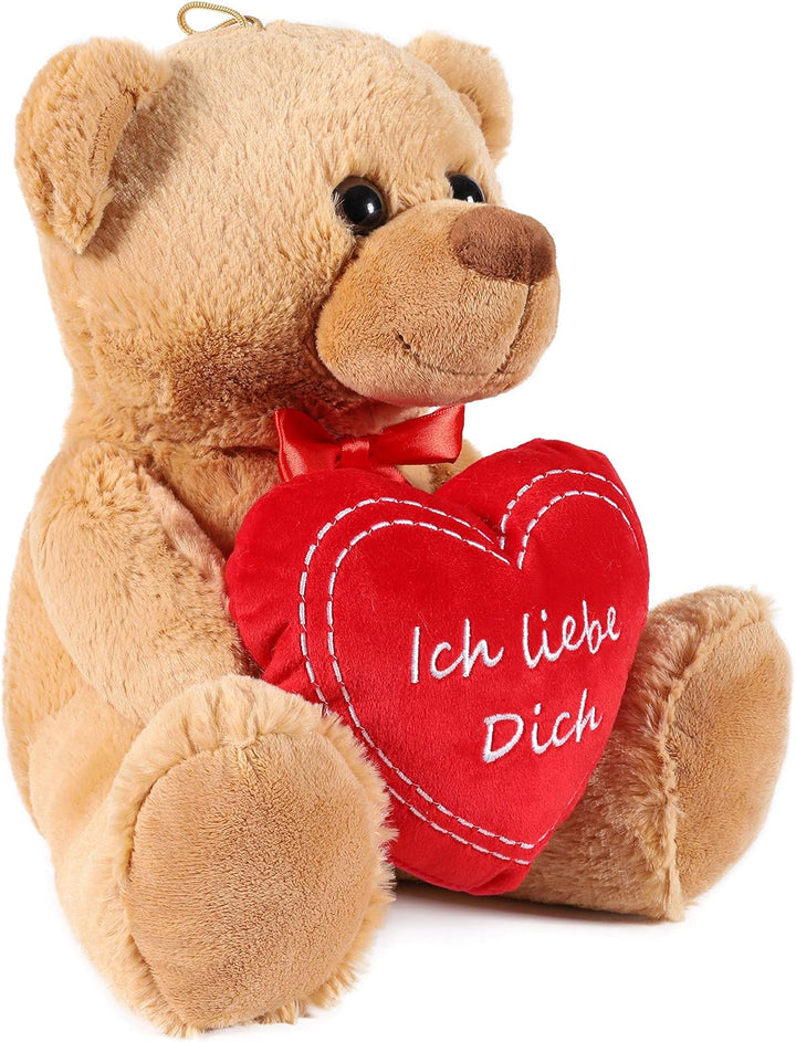 BRUBAKER Teddy Plüschbär mit Herz Rot - Ich Liebe Dich - 35 cm - Teddybär Plüschteddy Kuscheltier Sc